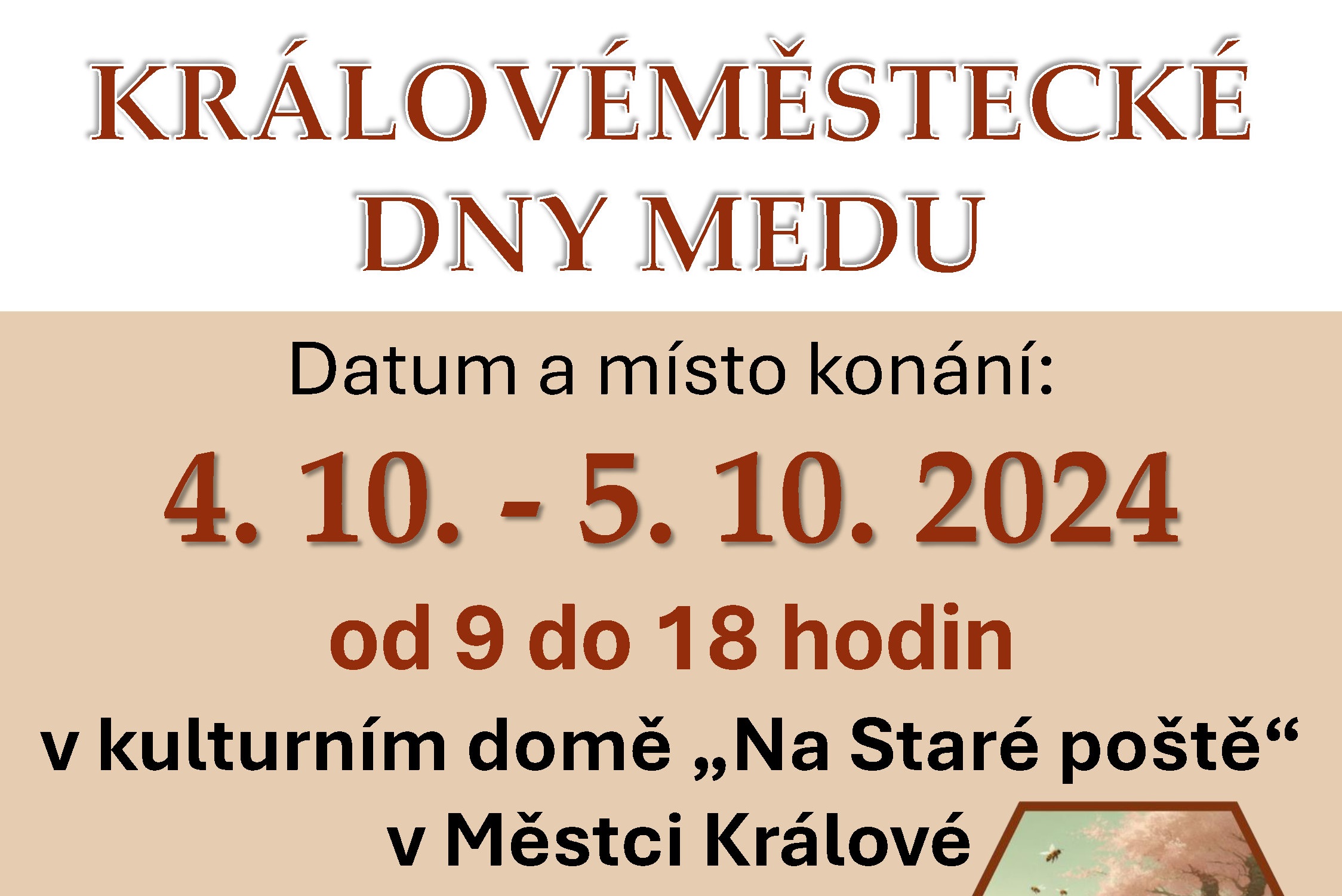 Královéměstecké dny medu 4. 10. – 5. 10. 2024